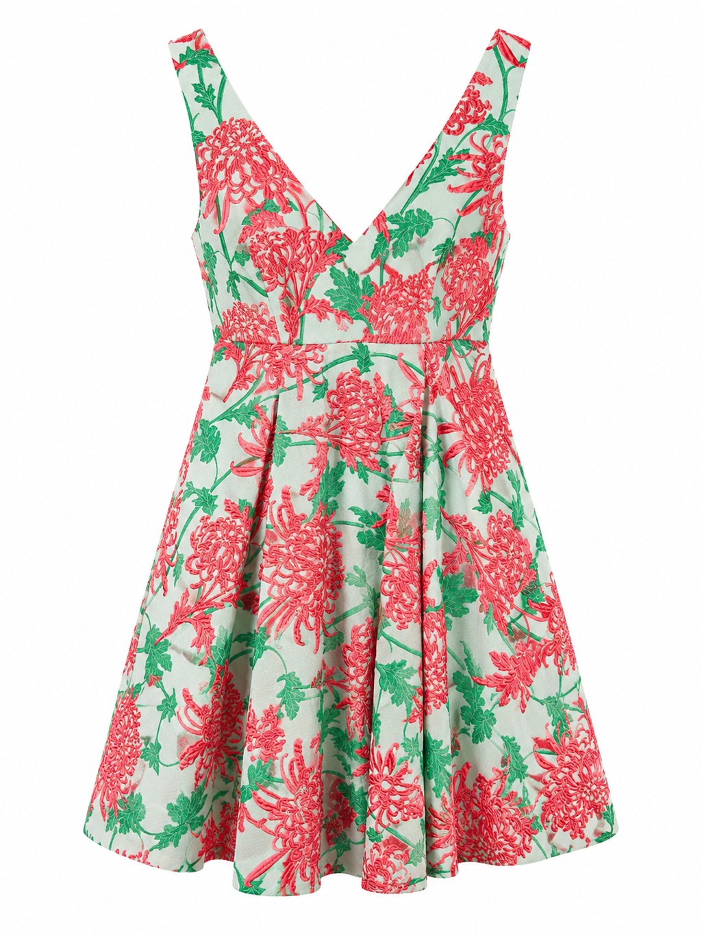 P.A.R.O.S.H. Made In Italy Embroidered Floral Fit & Flare Dress Luxury Size M